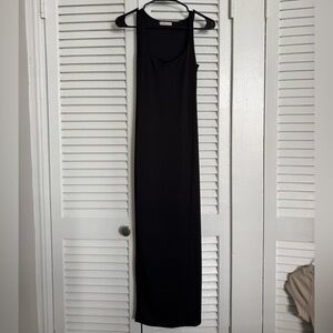 Sincerely Jules Square Neck Lined Black Maxi Dress